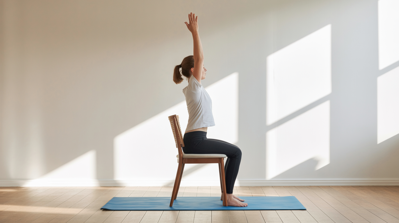 Chair Sun Salutation: A Gentle Variation for Stiff Bodies